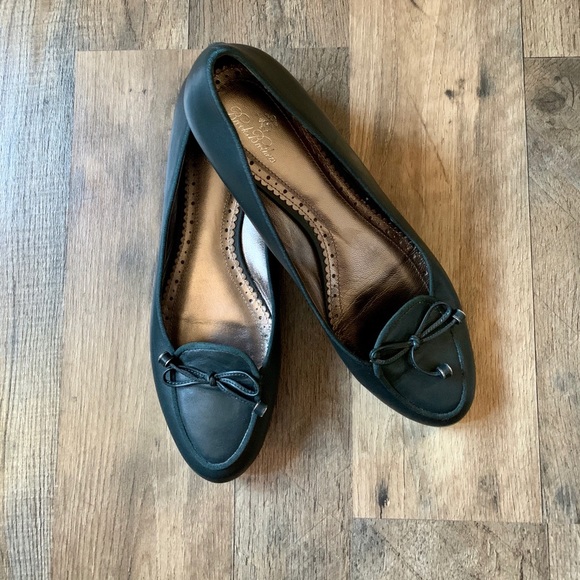Brooks Brothers Classic Made In Italy Hunter Green Leather Flat w tassel Size 10 - Picture 3 of 7